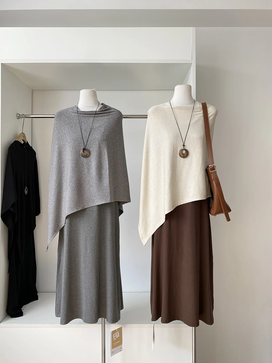 

2025 Autumn New Sle Pure Color awl Sexy Versatile Slim Fit Strap Dr Women's Faion Set Polyester Fiber Sensual Sle