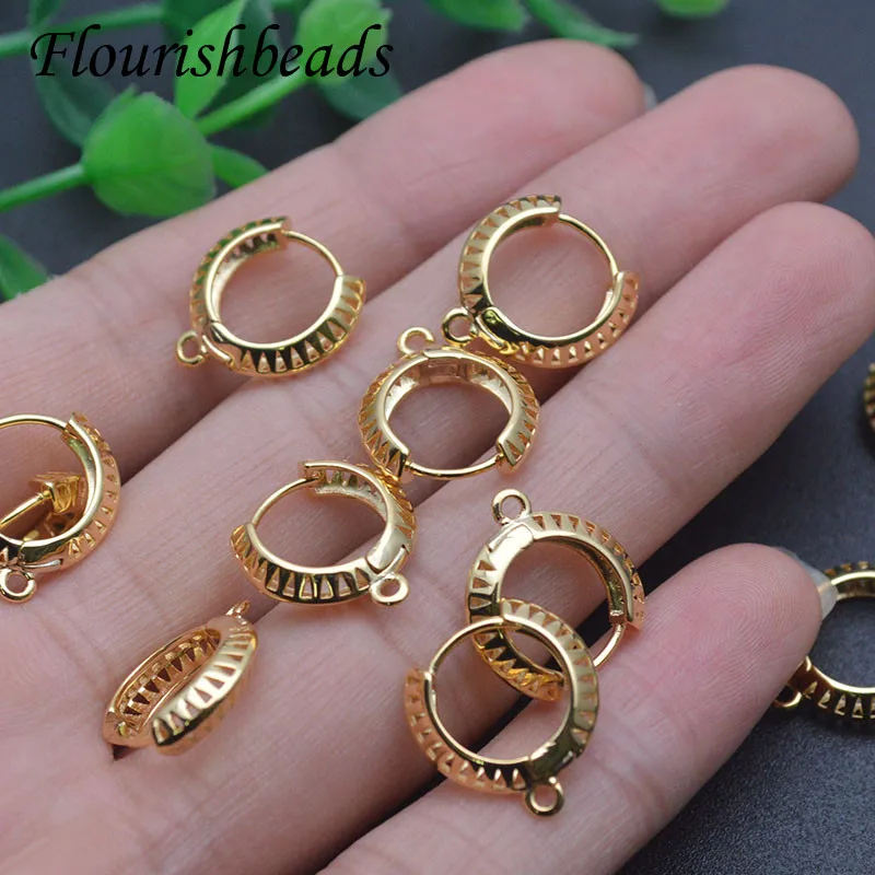 15x15mm Gold Color Anti Fading Nickel Free Plain Earring Hooks Leverback for DIY Jewelry Making Accessories 30-50pcs/lot