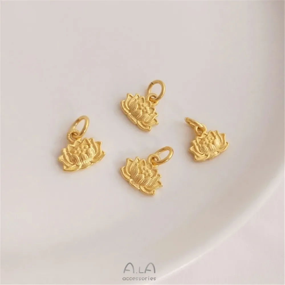 

Strong color preserving high-grade sand gold half hole beads pendant ocean series bow bell pendant DIY accessories accessories