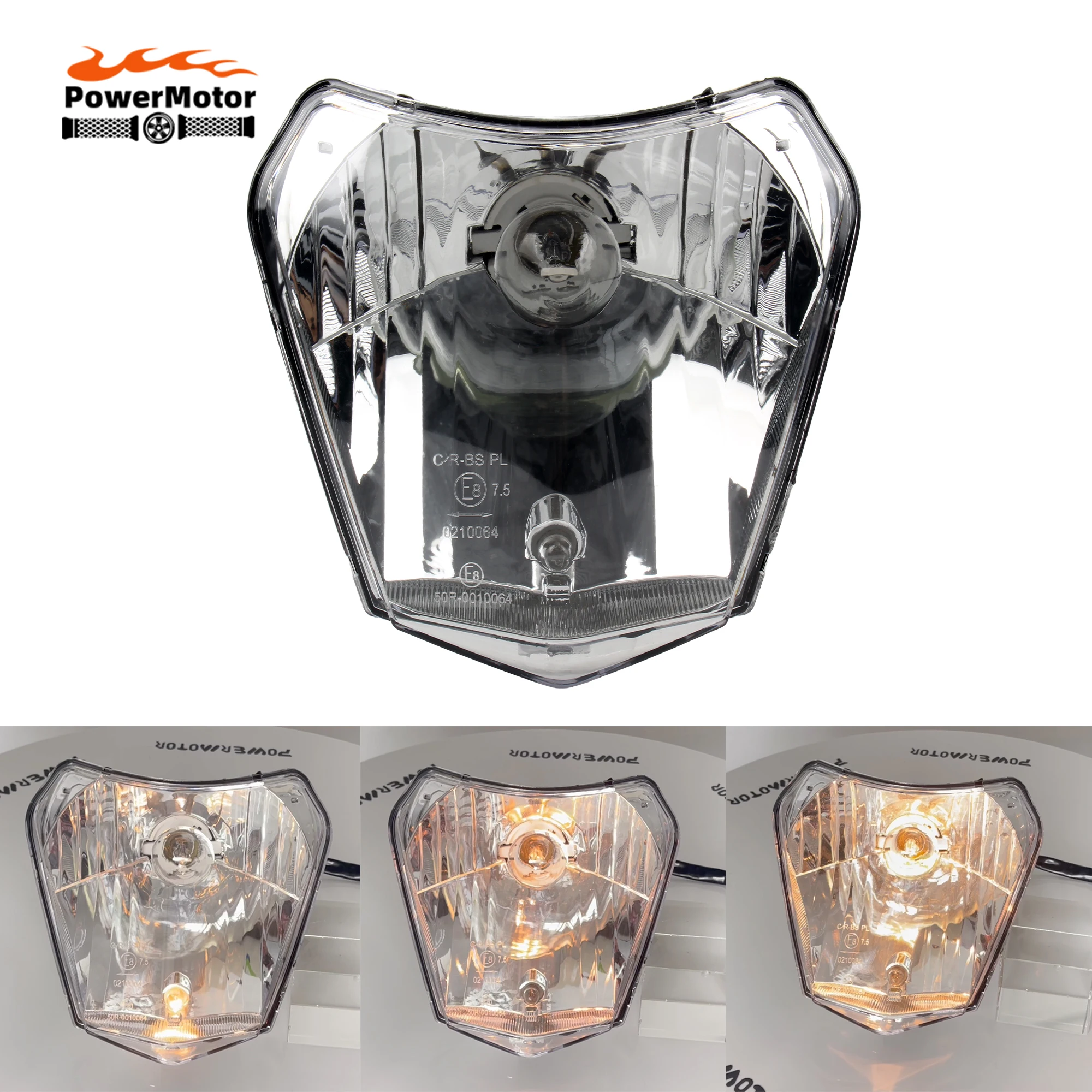 สําหรับKTM EXC SXF XCW MXรถจักรยานยนต์ไฟหน้าฮาโลเจนHead Light 2015-2021 Motocrossไฟหน้าDirt Bike Enduro