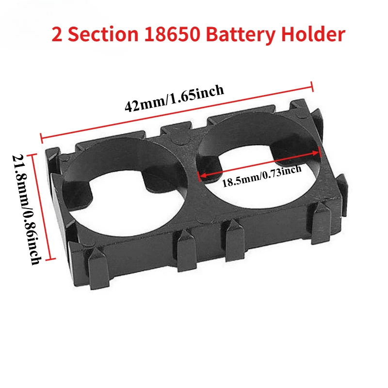 30Pcs 18650 Lithium Battery Holder, Plastic Battery Pack Bracket Cylindrical Cell Battery Stand Cell Spacer for DIY Fixed Batte