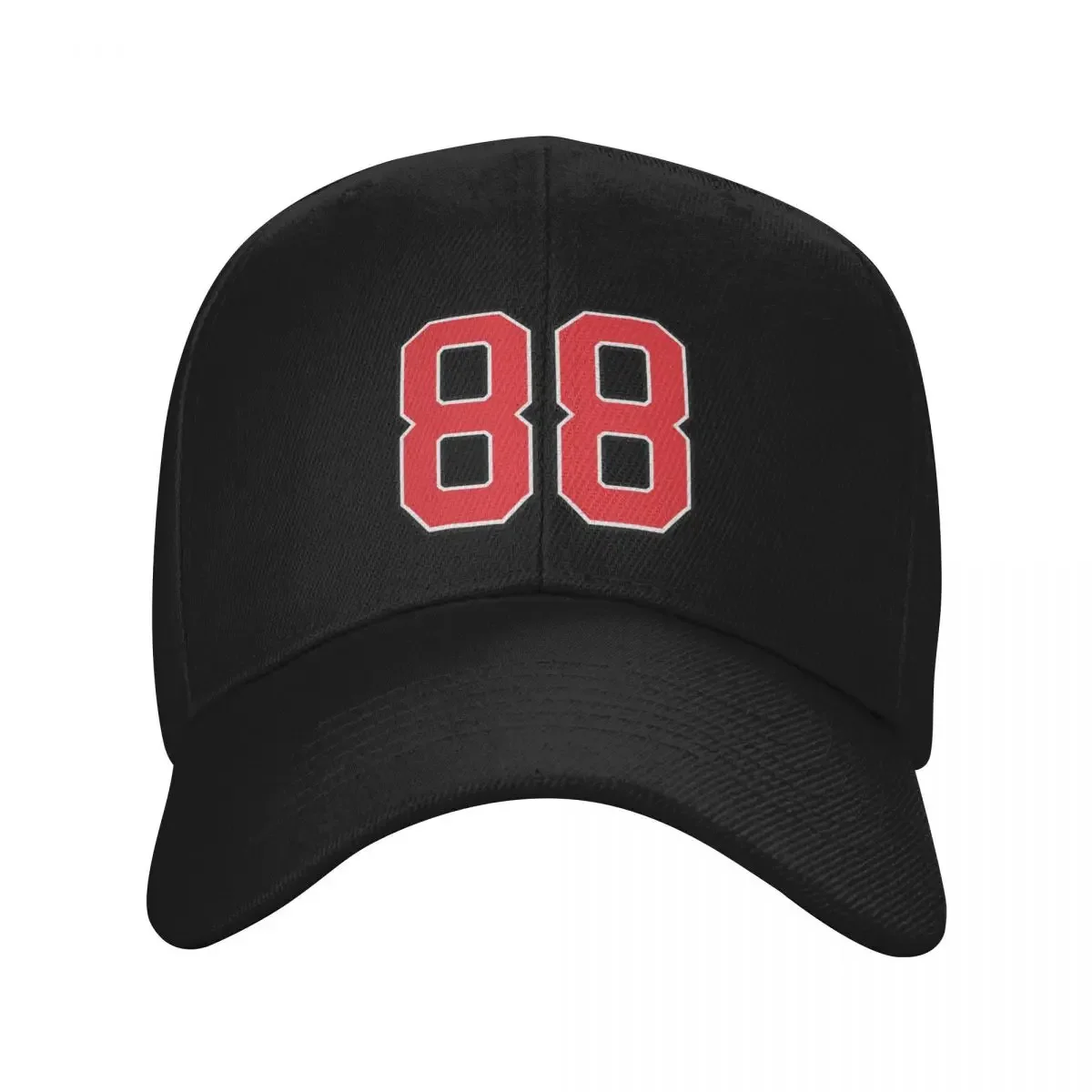 Sports Number 88, red black color lucky sport eighty eight Baseball Cap Sun Cap Hat Man Luxury Women's Golf Wear Men's