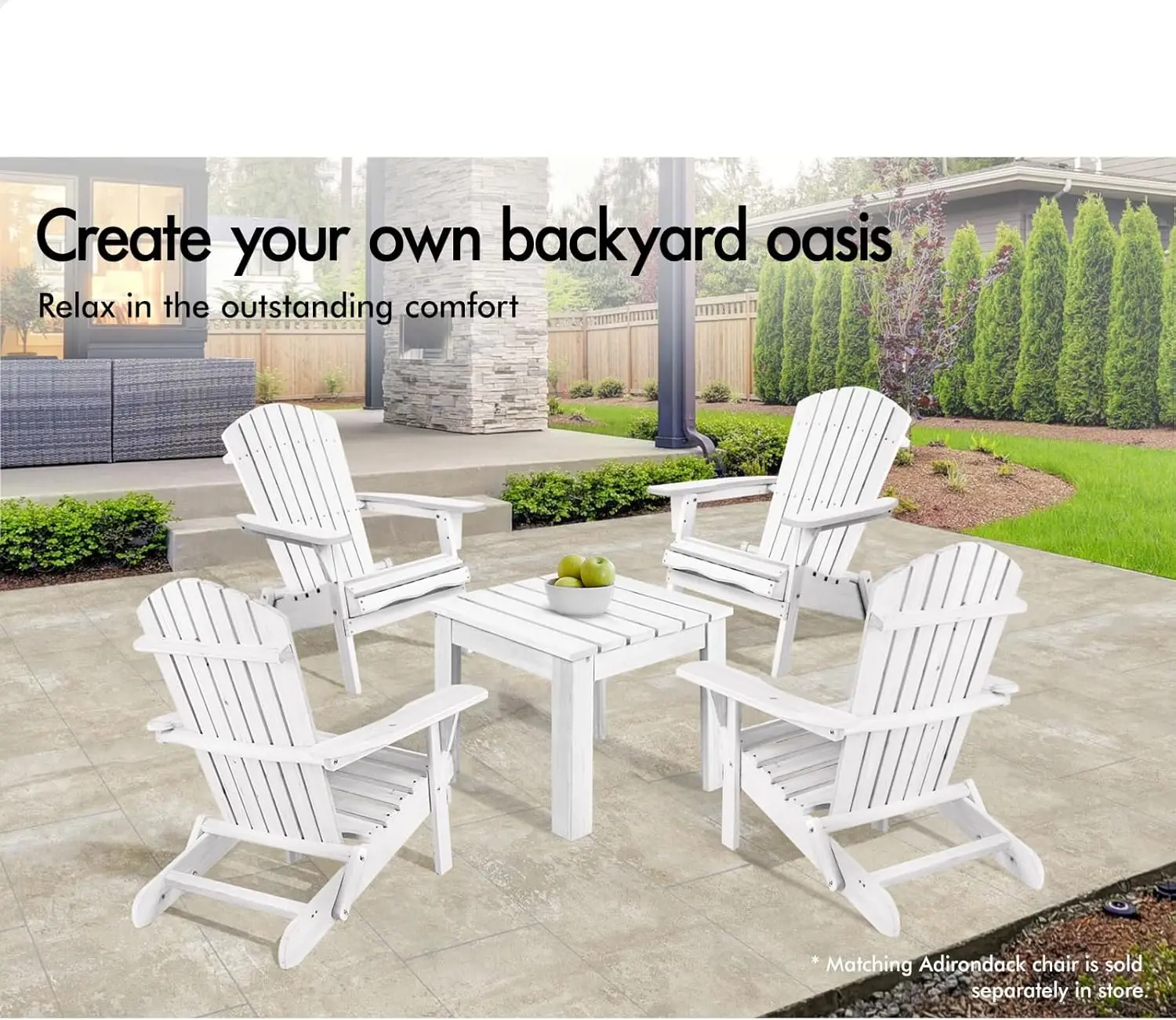 مكتب جانبي خشبي خارجي لمقعد كرسي آديرونداك، طاولة قهوة متينة من خشب التنوب لفناء الحديقة والشرفة وصالة كرسي الشاطئ #2