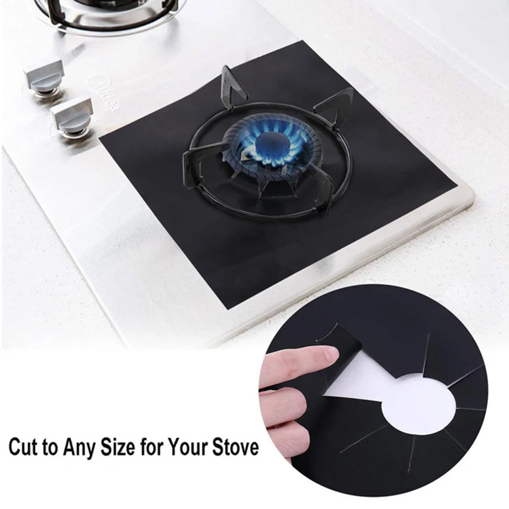 

8pcs Gas Stove Protectors Reusable Burner Covers Easy Clean Sheets Cooking Accessories Kitchen Barware Cleaning Pads