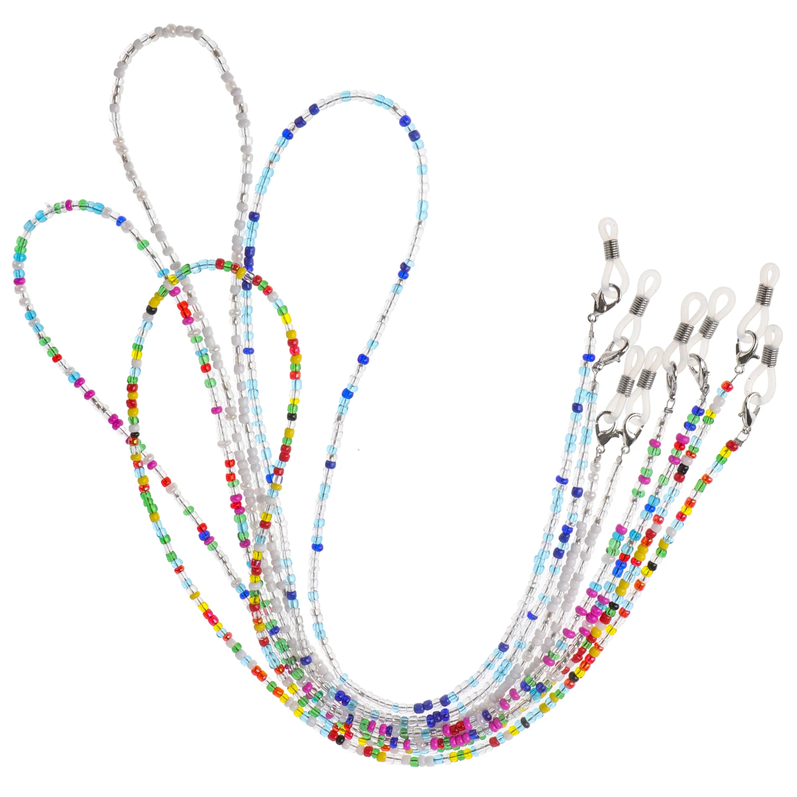 

4pcs Beaded Eyeglasses Lanyard Anti-Lost Glasses Rope For Women Durable Glasses Chain Lightweight Sports Eyeglass Strap Retainer