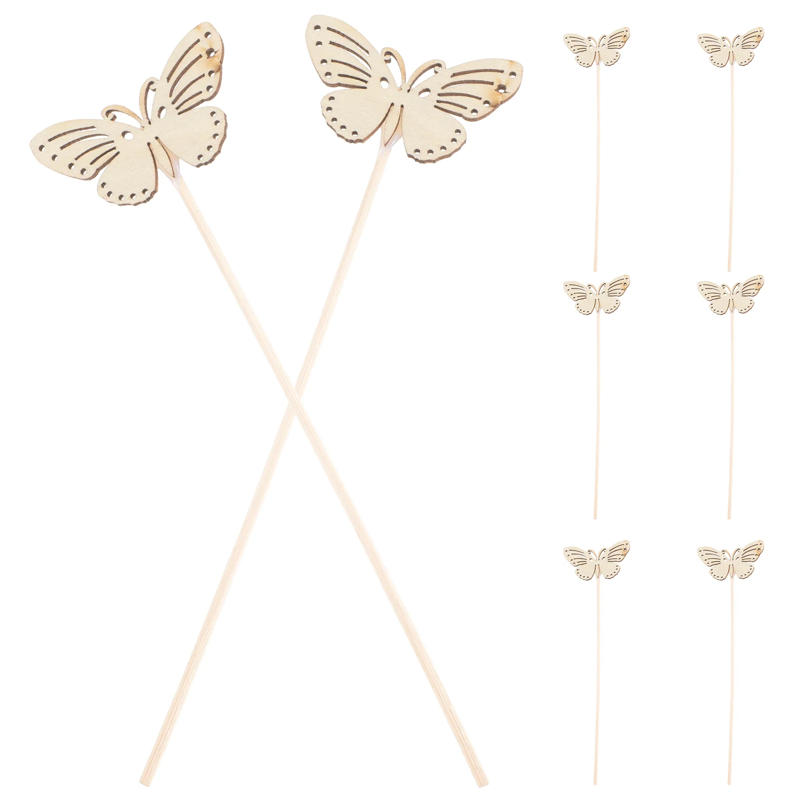 

10 Pcs Plant Diffuser Incense Sticks for Bathroom Khaki Wood Butterfly Diffusers