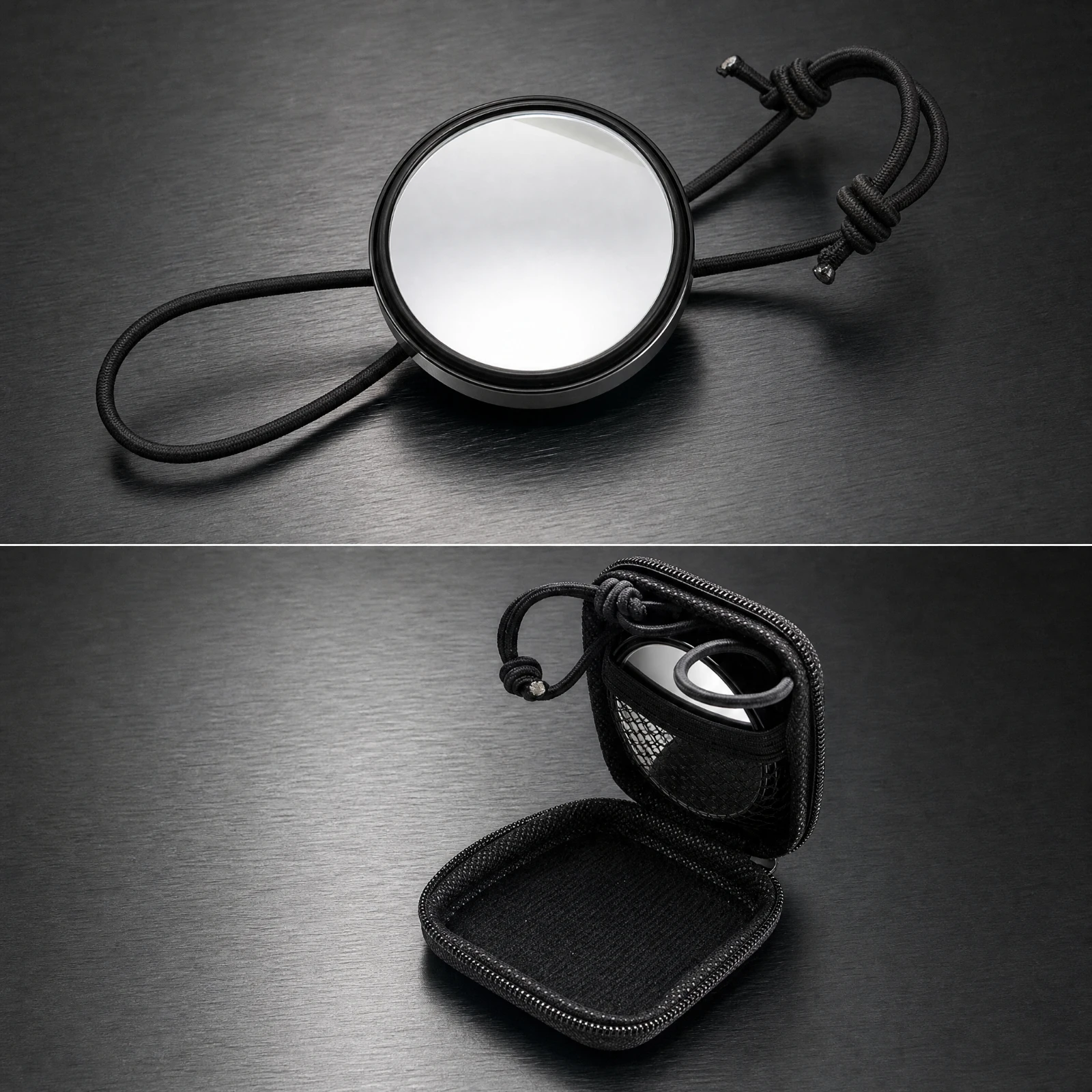 Convex Scuba Diving Mirror Reflective Round Convex Diving Mirror with Elastic Cord Swimming Accessory Lightweight Hands-Open