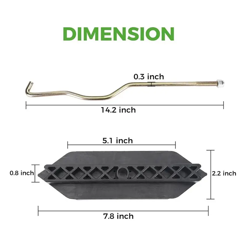 A30F-Battery Hold Down Plate With Rods Kit For Club Car Precedent 2004-2009 48V Electric Golf Cart, 102534001 102526801 view 6