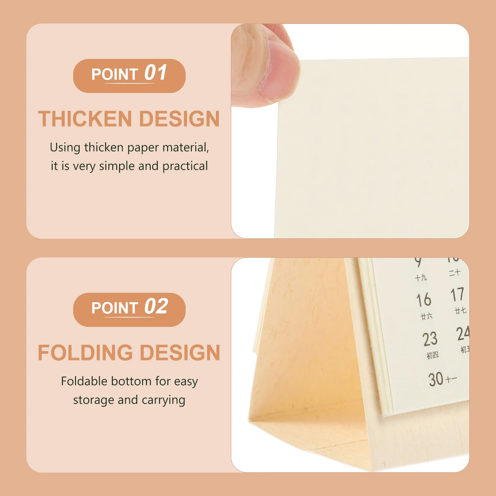 

Mini Desk Calendar Small Tabletop Standing Flip Desktop Little for Simple Monthly Daily