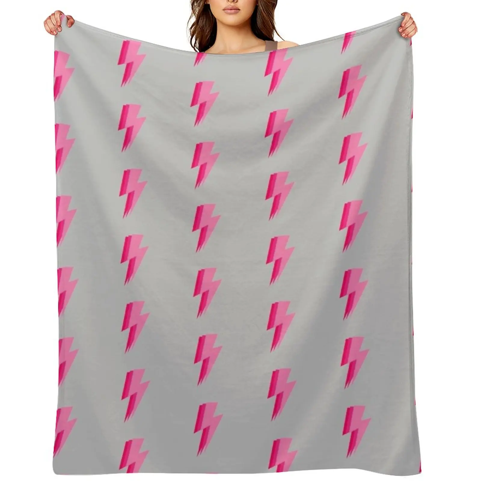

3 pink lightning bolt Throw Blanket cosplay anime Extra Large Throw Hair Blankets For Sofas Blankets