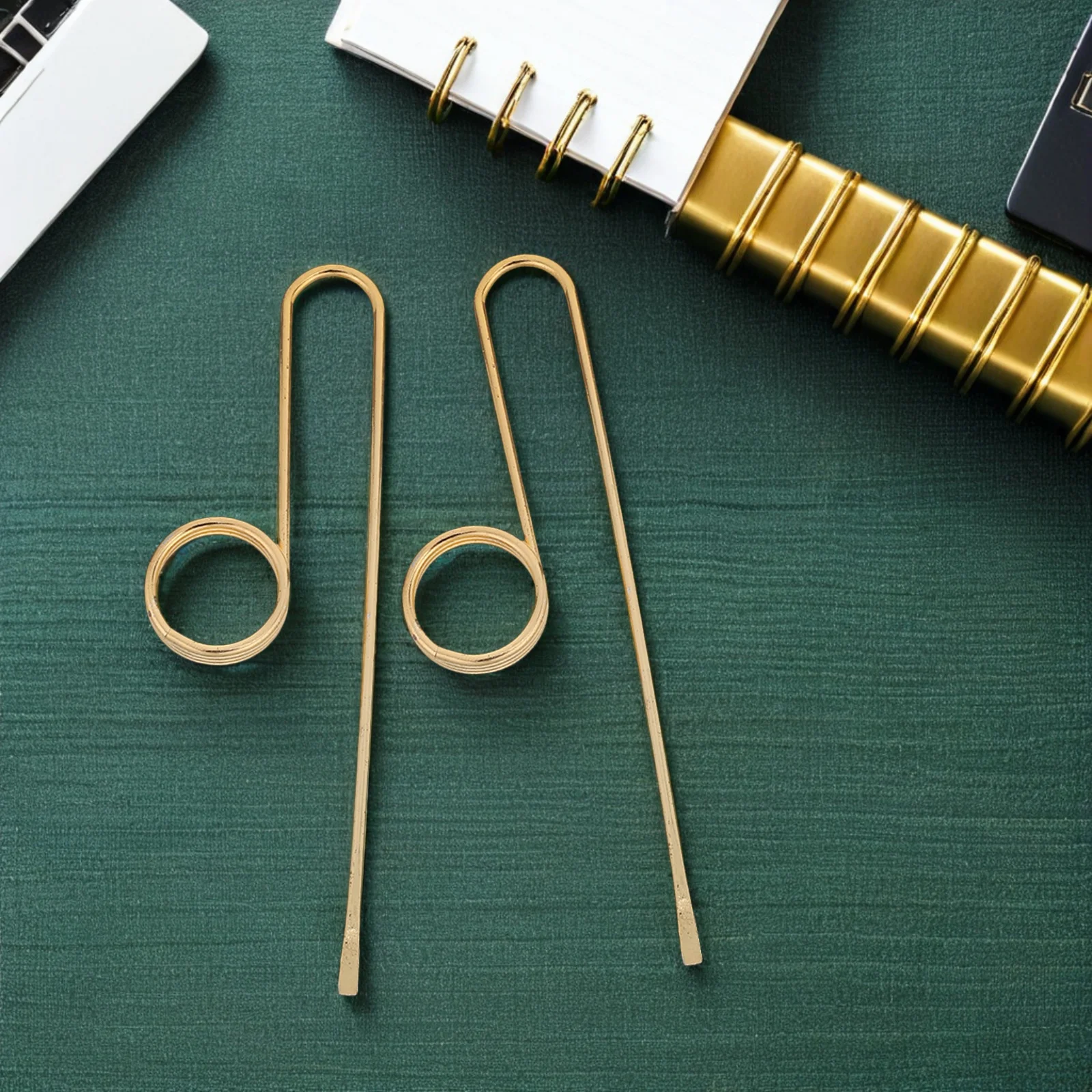 2pcs Metal Ring Bookmarks Premium Page Holders For Reading In Bed Office Home Use Lightweight Portable Book Holder Ring For Book