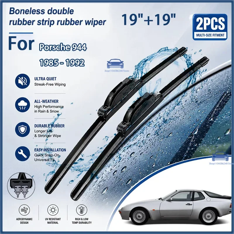 

19"+19" Front Wiper Blades For Porsche 944 1985-1992 Windshield Replacement Parts