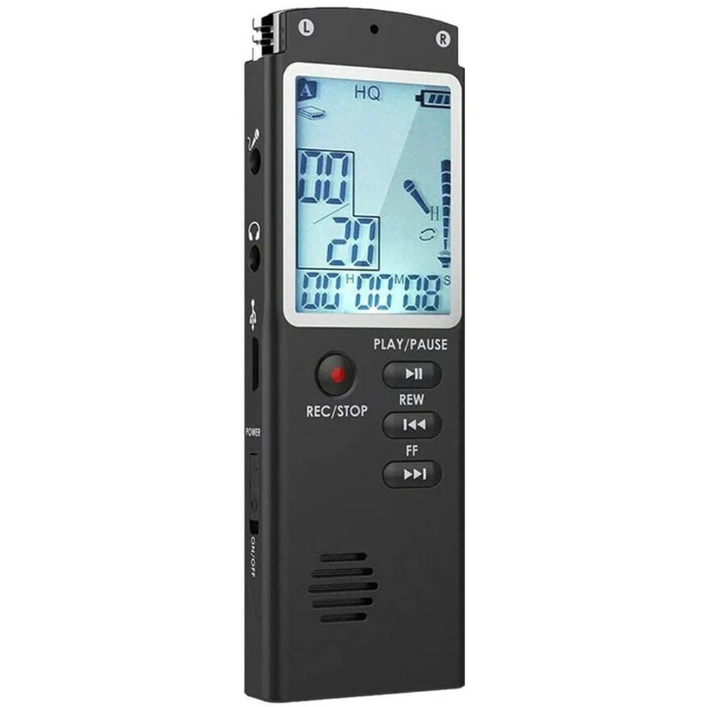 4GB Memory Digital Voice Activated Recorder 18 Ours Sound Audio Recorder Recording Device Playback,MP3 Player,Variable USB PQ146