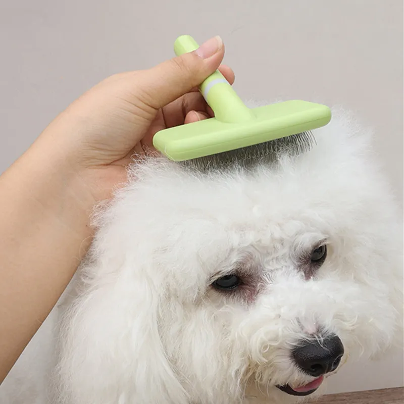 Dog Brush Pet Hair Remover Massage Dog Combs Pet Grooming Stainless Steel Brush for Dogs Knot Opening Cat Comb Dogs Accessories