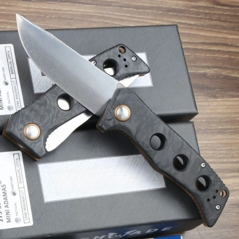 

BM273-03 Carbon fiber handle folding outdoor camping survival knife EDC tool knife self-defense knife