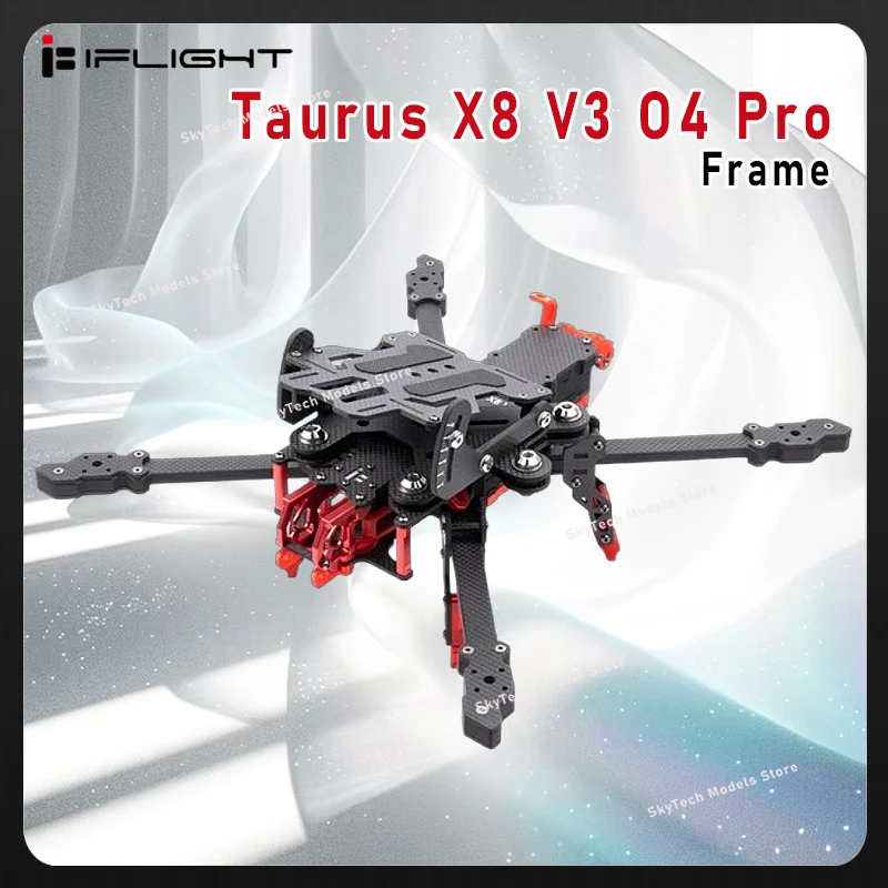 

iFlight Taurus X8 V3 O4 Pro Frame Kit - 8-inch 400mm Wheelbase 8mm Arm 2kg Payload FPV RC Accessory