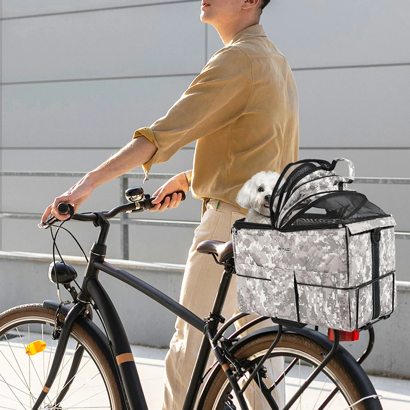 Bolsa portabicicletas perros pequeños – Cesta trasera bicicleta - imagen 2