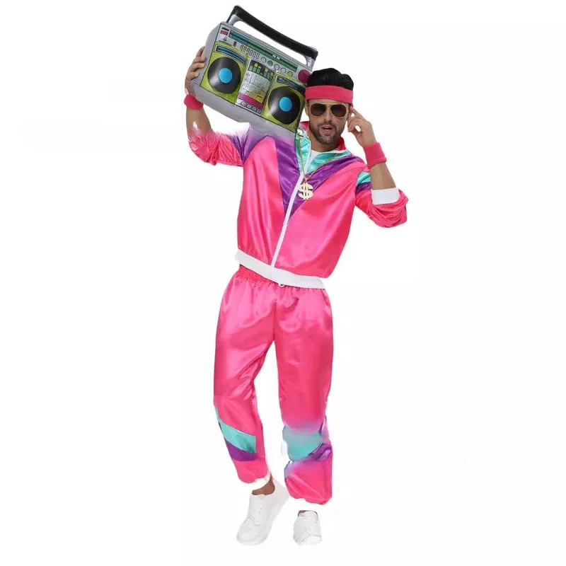 

Карнавальные костюмы 70-х годов Ретро диско костюмы косплей вечерние сценические костюмы для мужчин и женщин забавная спортивная одежда