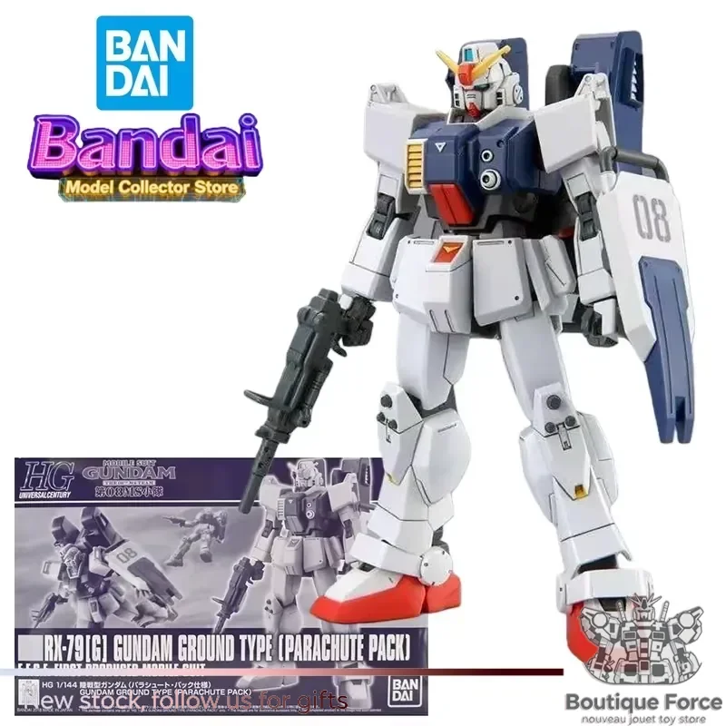 

Bandai Gundam RX-79G Gundam Ground Type Parachute Pack Action Figure HGUC 1/144 Anime Mobile Suit Toy for Boys Official