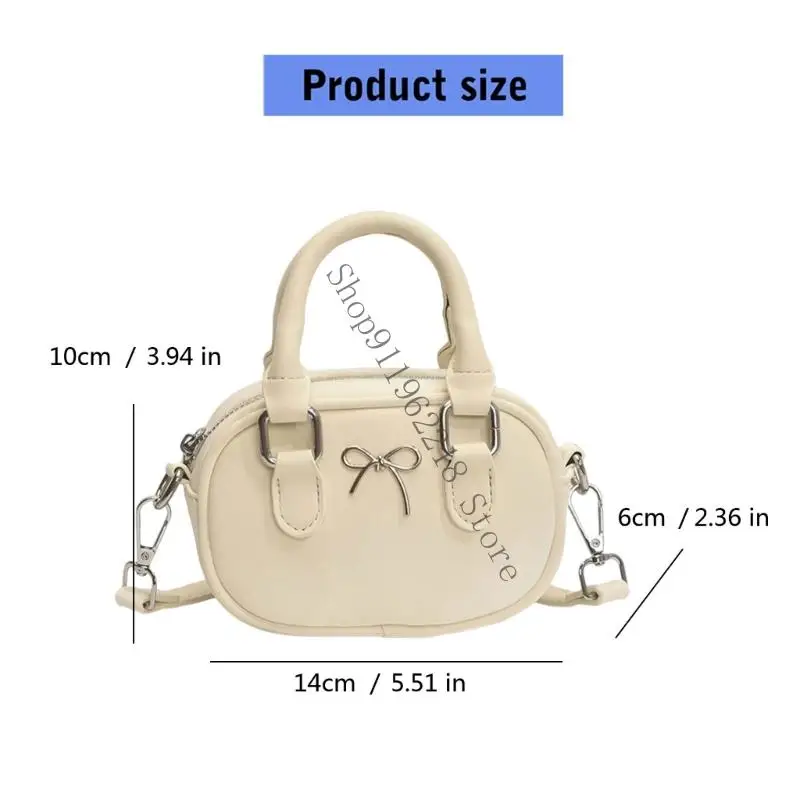 여성 스타일 어깨 가방 작은 핸드백 사랑스러운 활 가려 일상 가방 066f