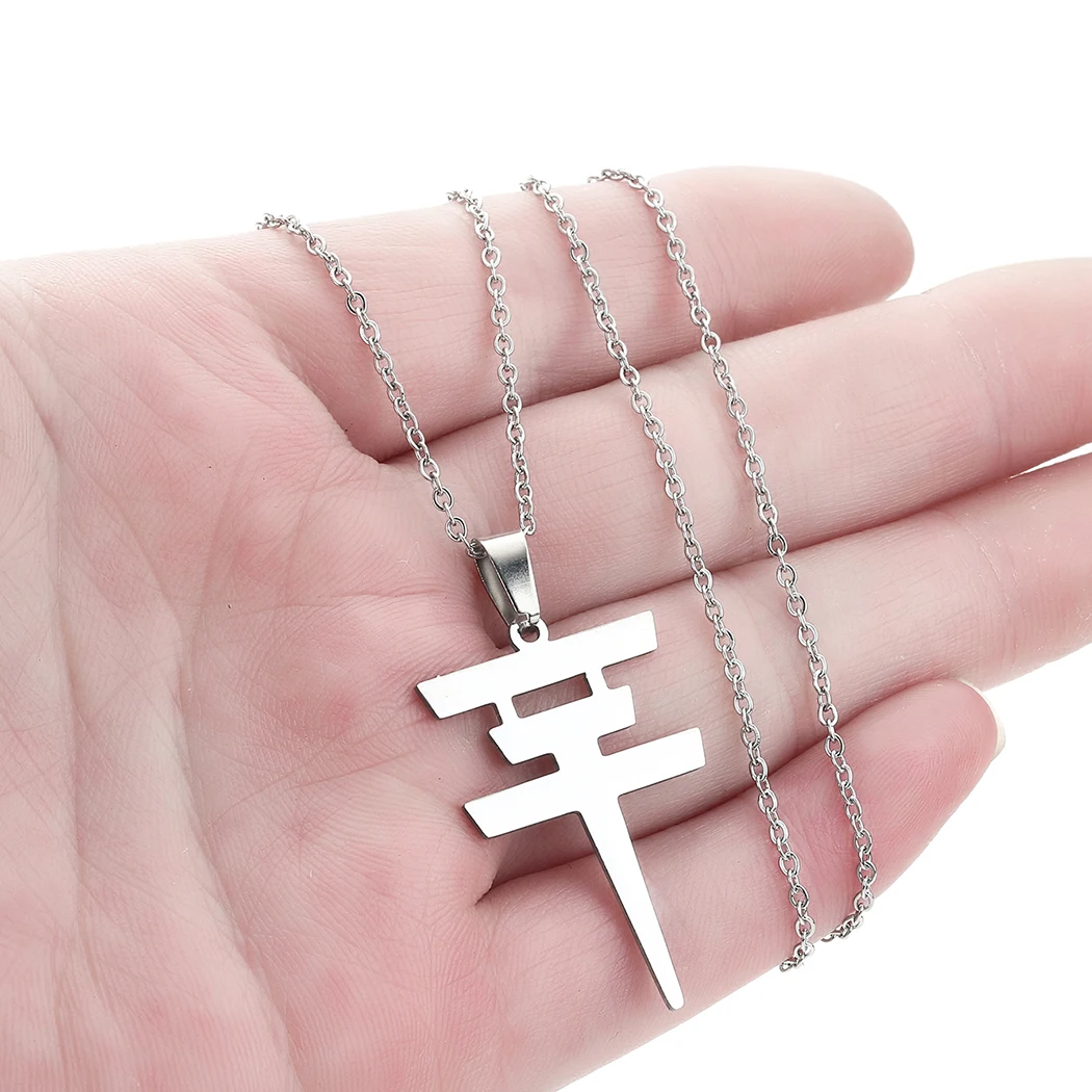 CHENGXUN Tokio Hotel Pendant Necklace for Women Girls Stainless Steel Bill Kaulitz Sign Symbol Charm Neck Chain Female Jewelry