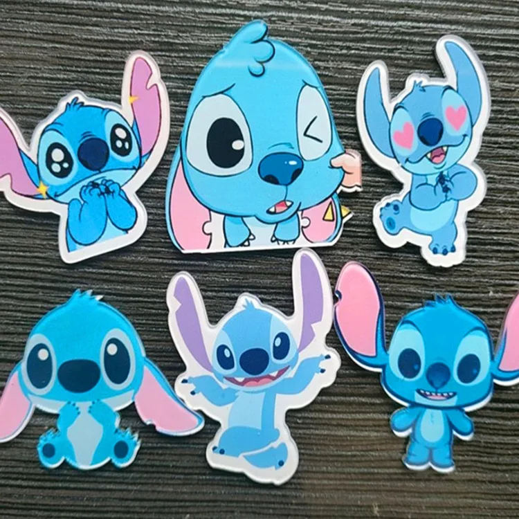 

Miniso Stitch Cute Cartoon Brooch Acrylic Badge Pin Mobile Phone DIY Patch Bag Clothing Accessories
