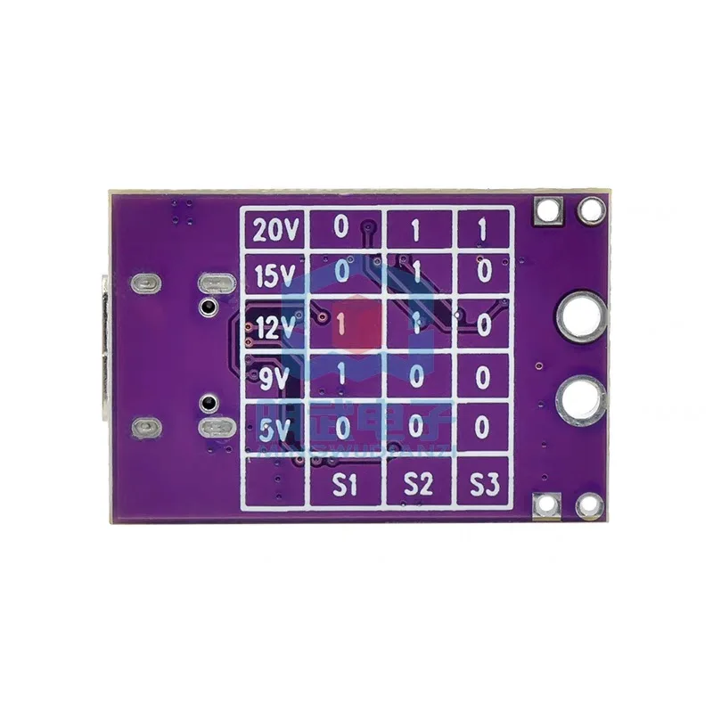 PD/QC/AFC Fast Charge Decoy Trigger Support 5V 9V 12V 15V 20V Stałe napięcie wyjściowe Type-C USB do telefonu Szybka szybka ładowarka