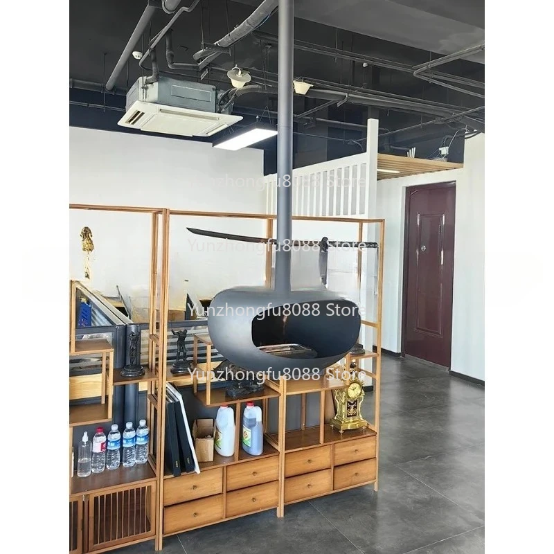 Perapian Bioetanol Gantung di Atap Cocoon Perapian Mengambang