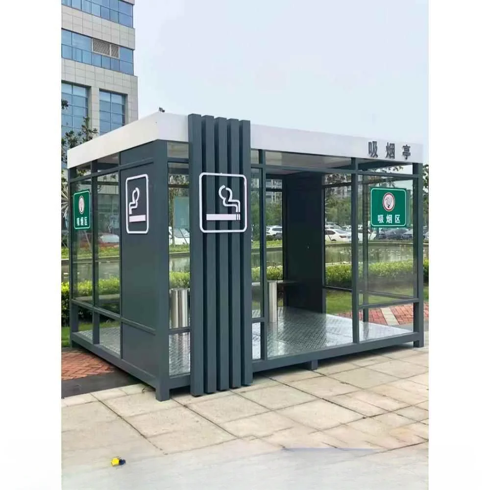 Outdoor smoking booth movable construction site rest tea Sanao steel structure suction