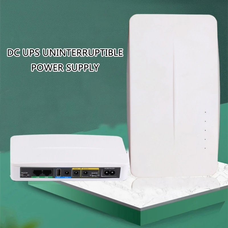 Imagem -04 - Mini Ups com Função Poe Porta Usb Aliviar Power Backup para Dispositivos Essenciais Câmeras de Segurança Routers 18w 36w 5v 9v 12v 24v