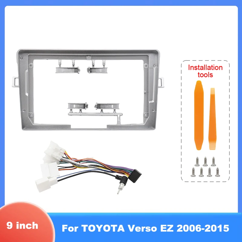 

2009-2018 9 inch Car Radio Fascia Frame For Toyota Verso R20 2DIN Stereo Panel Wiring Harness Power Cord Cable Adapter Canbus