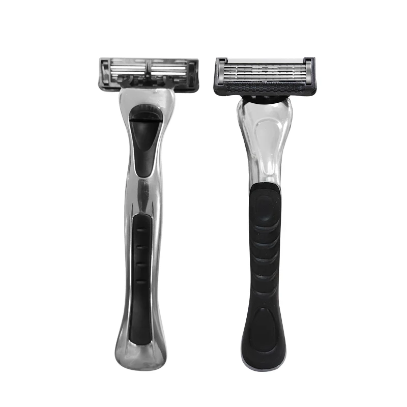 Men's Shaver S604L 5-layer Spot Welding Matrix Cutter Head Replace Razor Head 1 Metal rubbe Handle 2 Rotatable Replaceable Blade