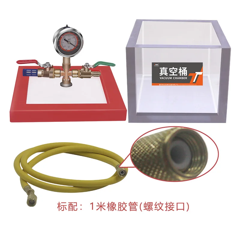 Extraction Oil Vacuumn Degassing Rectangle 2 Gallon Acrylic Wall Vacuum Chamber