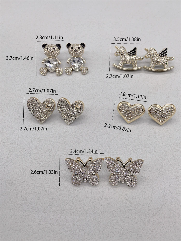 2PCS Schmetterling Bär Schnürsenkel Charms DIY Dekorationen Bling Pferd Schnürsenkel Schnalle Zubehör Abnehmbare Herzförmige Schuh Clips – Detail 2