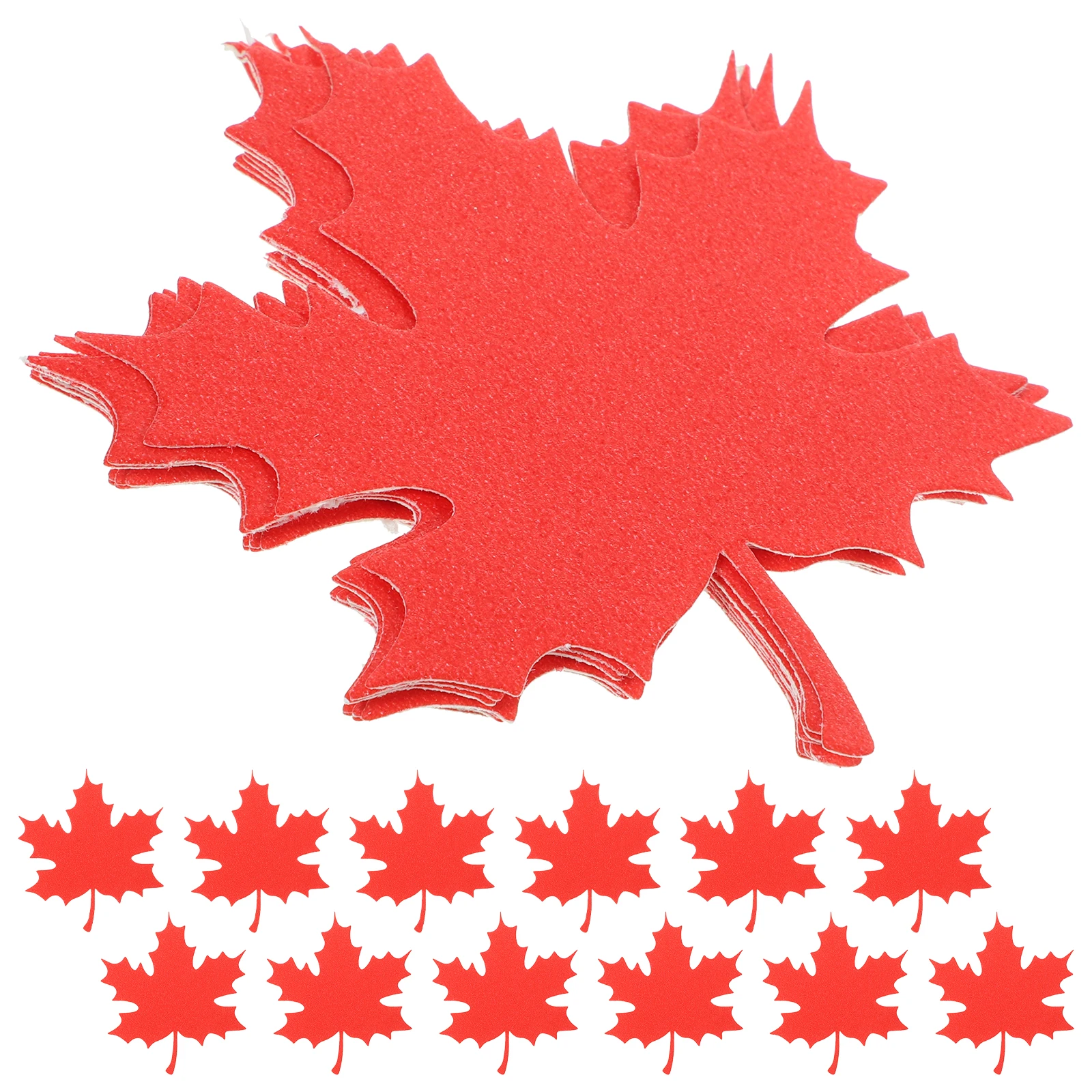 

20pcs Red Maple Leaf Hand Cut Paper Fall Decorations Harvest Festival Thanksgiving Glitter Paper Crafts Leaves Cutouts