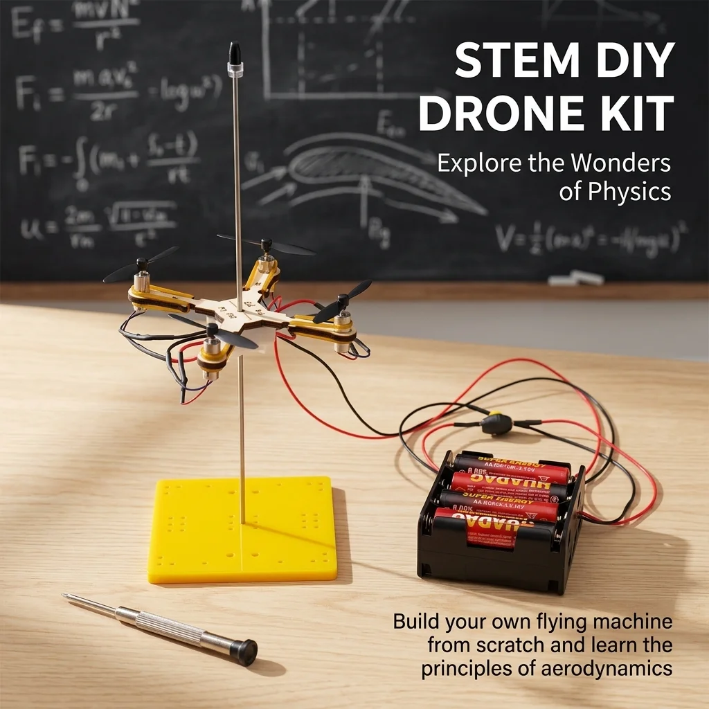 DIY Assemble Drone Helicopter Physics Exploration Science Toy STEM Learning Puzzle Teaching Aids Kids Educational Assembly Toy