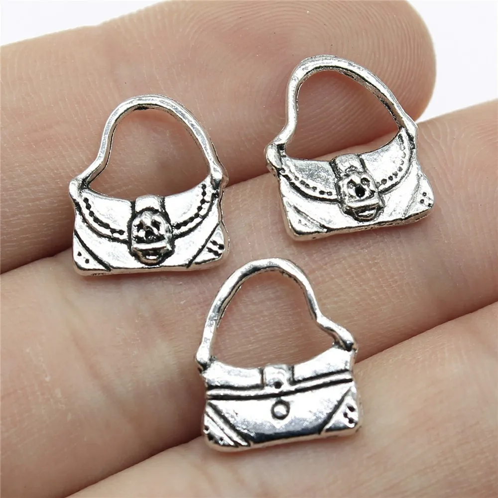 20pcs Zinc Alloy Metal Lucky Women Handbag Charms For Diy Bracelet Making Keychain Making