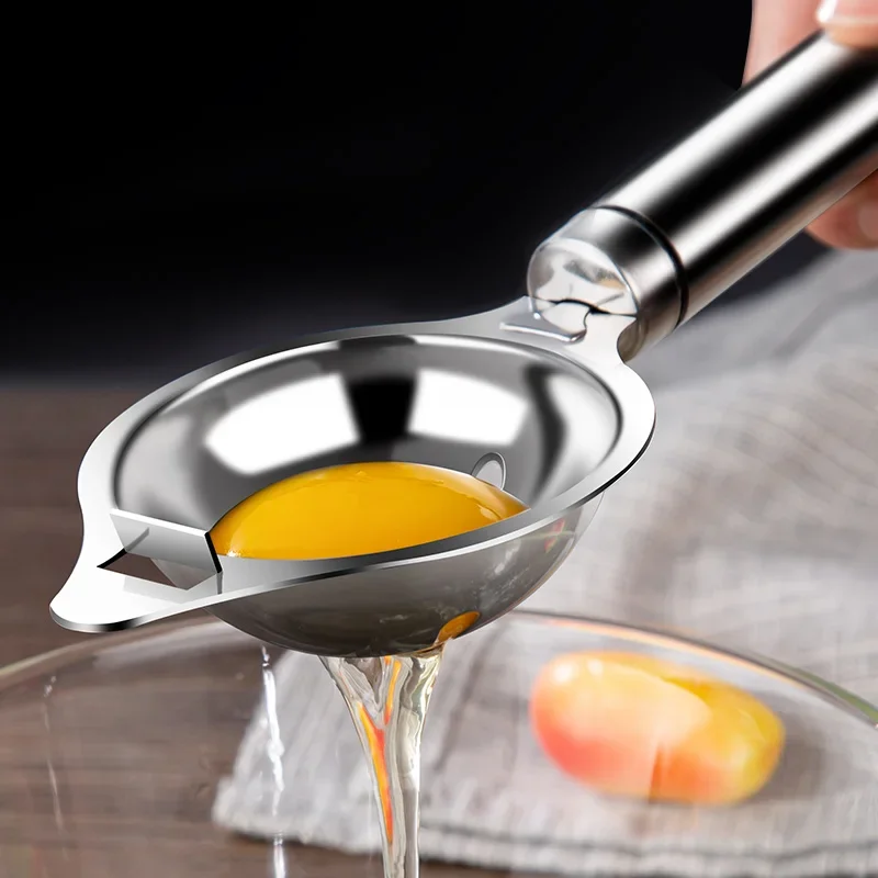 

Stainless Steel Egg White Separator, 3-in-1 Yolk Filter & Divider Spoon, Kitchen Utensil Tool for Baking Cooking Accessories