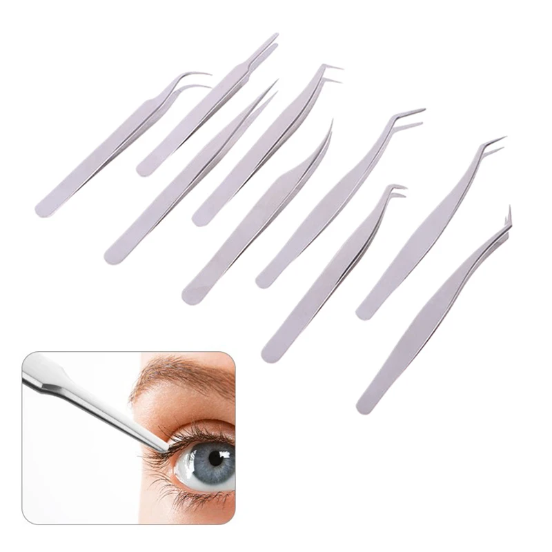 Makeup Professional Eyelash Tweezers 3D Volume Eyelash Extension Tweezer Fan Lash Eyebrow Tweezers