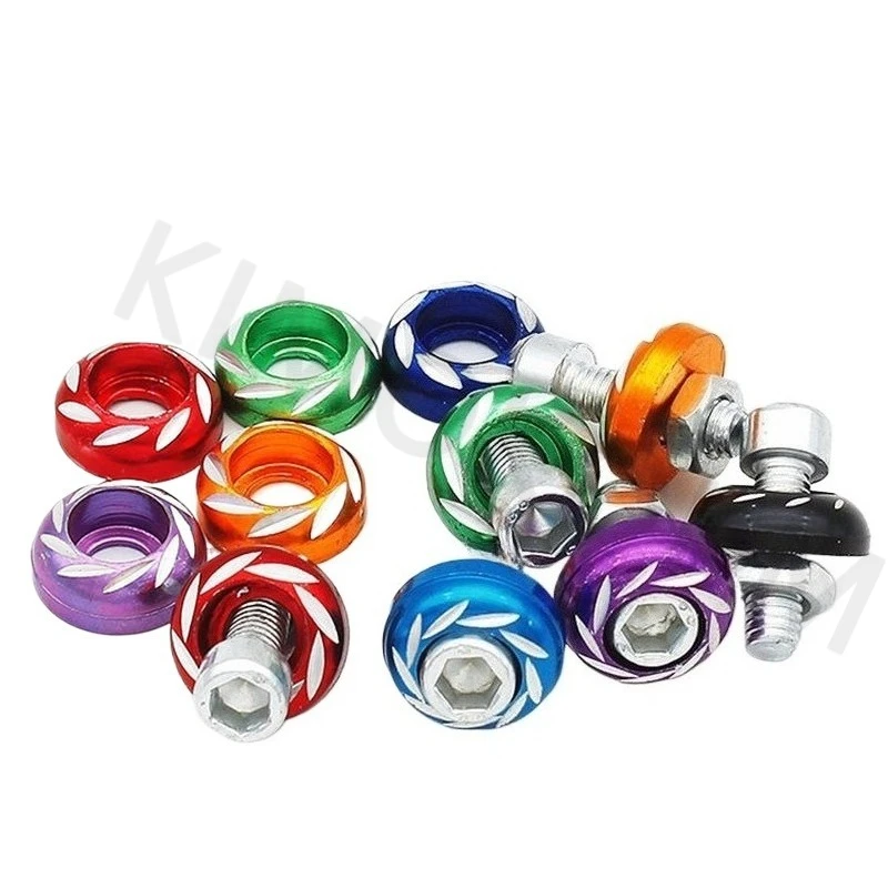 M6 Colorful Aluminum washer Gasket washers for motorcycle modification and decoration license plate Decorative gasket 10pcs