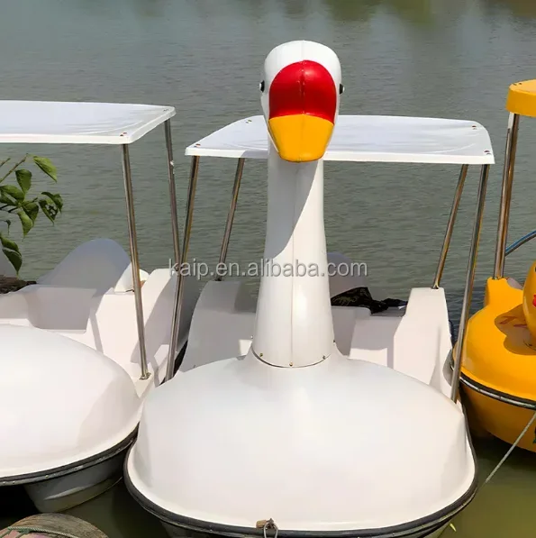 Fiberglass 2 Person Boats Self-Draining Electric Swan Dolphin Duck Pedal Boat floating pontoon water inflatable pool aqua