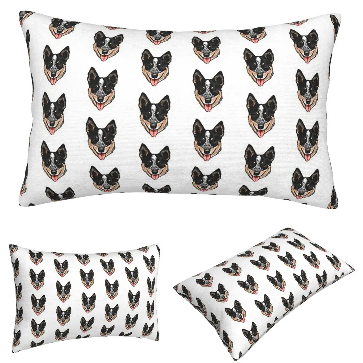 Amante de los perros ganado australiano, funda de almohada rectangular de amor de Heeler azul, decoración para dormitorio, cama, almohada cómoda para el hogar