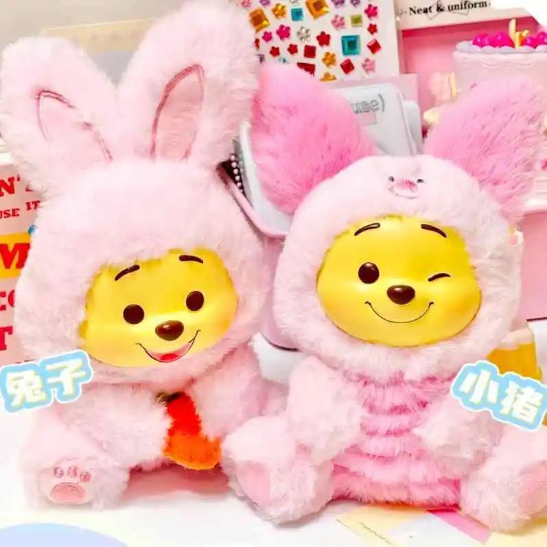 

Authentic Disney Winnie the Pooh Naughty Party Vinyl Plush Blind Box Pooh Bear Bag Pendant Mystery Box Surprise Toy Cute Dolls