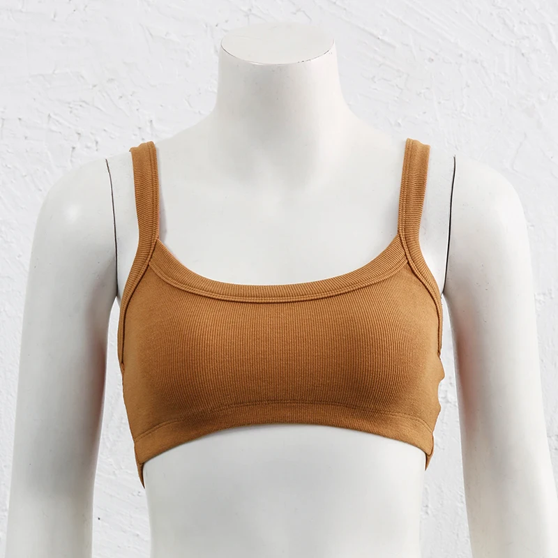 Gestrickte Baumwolle Frauen Rohr Top Stretchy Rippen Ärmellose Streetwear Schlank Weiß Crop Tops Sexy Sommer Tops Cami Femme – Detail 13