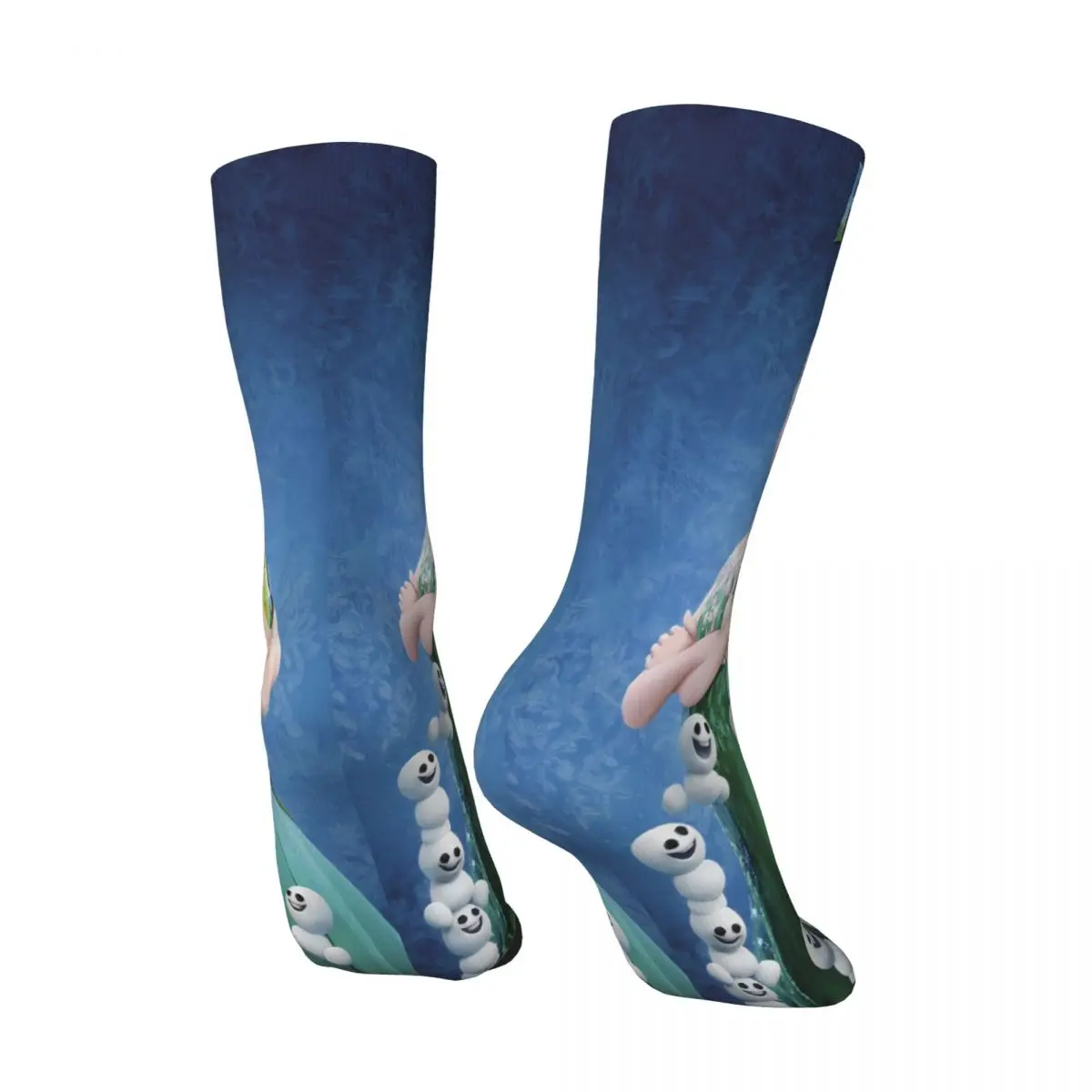 Chaussettes gothiques coordonnantes Elsa Anna Frozen pour hommes et femmes, bas de planche à roulettes respirants, chaussettes graphiques d'hiver