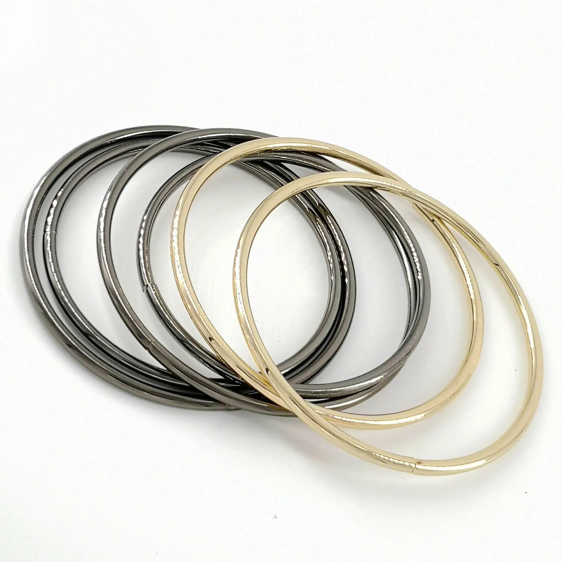 SICODA 2pcs/lot 5mm thickness DIY bag handle ring gold tone metal rings 9/10cm diy sewing buckle