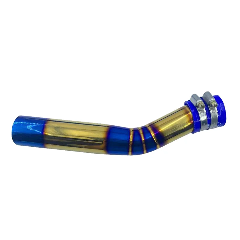 أنبوب دخول فلتر الهواء من الفولاذ المقاوم للصدأ ممتاز للدراجات النارية لياماها Nmax 155 2017-2021 أنبوب مدخل أزرق معدل #2