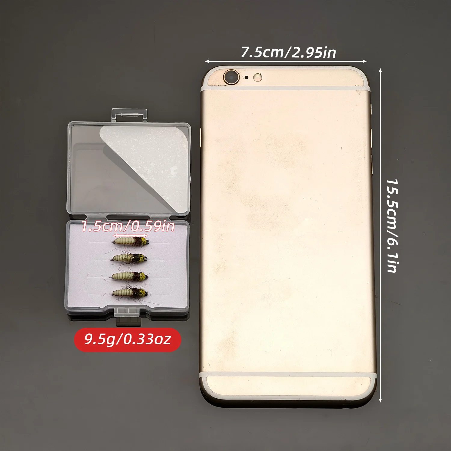 ANFS Moscas ninfa tungsteno – Atadas a mano con caja para trucha - imagen 5