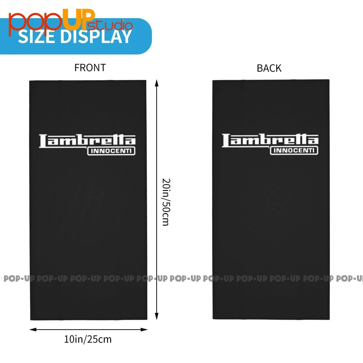 Lambretta Innocenti Rude Boy Mod Skinhead Scooterist Rudie Rudeboy 326 Neck Gaiter Bandana Scarf Face Mask