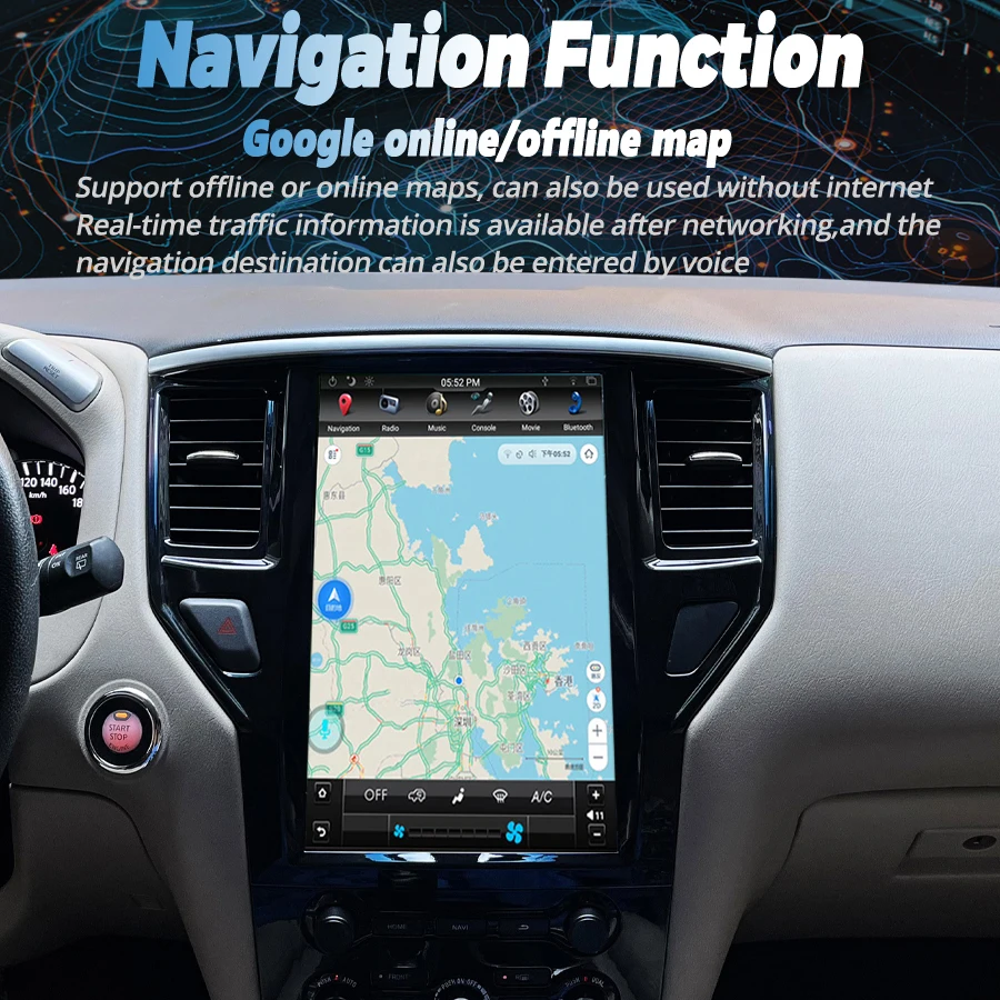 13inch Android 14 Car Radio For Nissan Pathfinder R52 SL SV 2012-2019 Video Player GPS Navigation Carplay Touch Screen Stereo